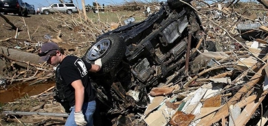 بەهۆی گەردەلوول لە ئەمریکا چواردە کەس گیانیان لەدەستدا