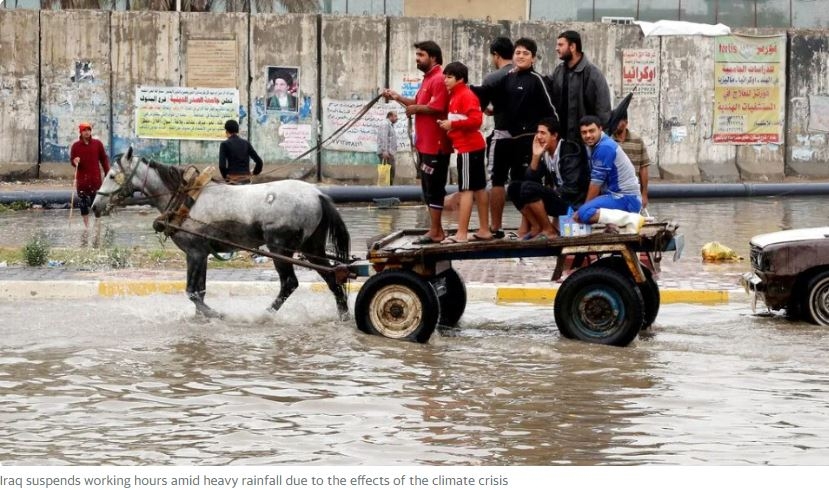 Iraq suspends working hours amid heavy rainfall due to the effects of the climate crisis