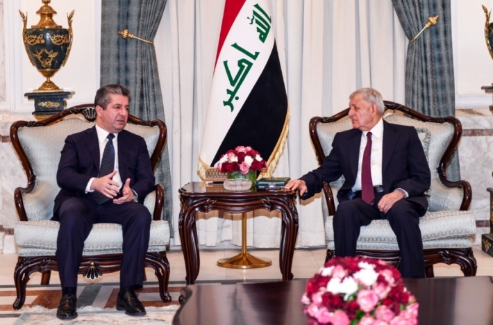 Serokê Hikûmeta Herêma Kurdistanê li gel Serokomarê Iraqê civiya