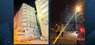 Li Amedê avahiya ku zirareke mezin dîtibû beşek jê hilweşiya