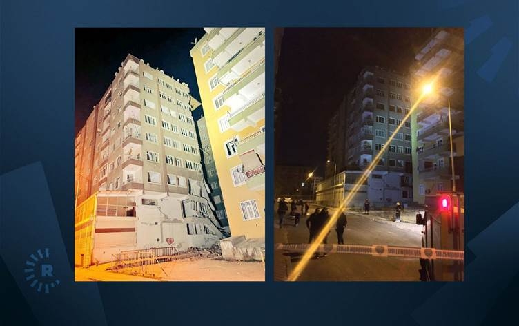 Li Amedê avahiya ku zirareke mezin dîtibû beşek jê hilweşiya