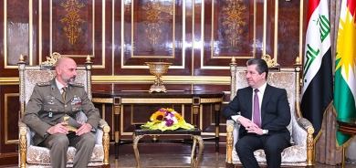 رئيس حكومة كوردستان يستقبل قائد القوات الإيطاليّة في العراق والإقليم