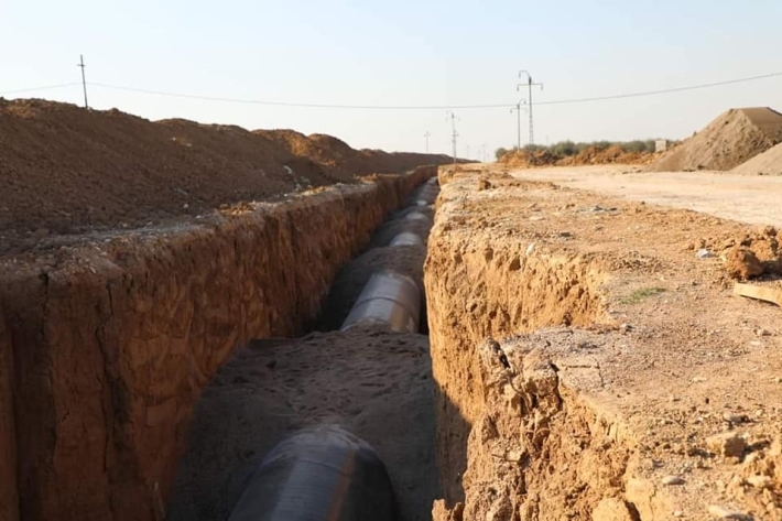 انتهاء العمل في مشروع مائي رئيسي شمال العاصمة أربيل خلال ساعات