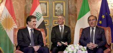 سه‌رۆكى هه‌رێمى كوردستان و سه‌رۆكى ئه‌نجومه‌نى پيرانى ئيتاليا كۆبوونه‌وه‌