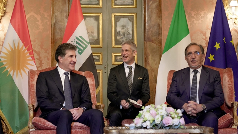 سه‌رۆكى هه‌رێمى كوردستان و سه‌رۆكى ئه‌نجومه‌نى پيرانى ئيتاليا كۆبوونه‌وه‌