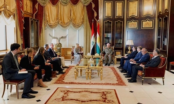 President Barzani Meets with Foreign Representatives in Erbil, Stresses Importance of Holding Elections on Time