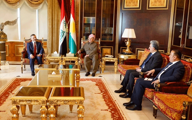 سەرۆک بارزانی پێشوازی لە جێگری سەرۆکوەزیران و وەزیری پلاندانانی عێراق دەکات