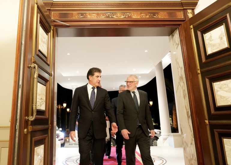 نێچيرڤان بارزانى له‌گه‌ڵ شاندێكى باڵاى ئه‌ڵمانى كۆبووه‌وه‌