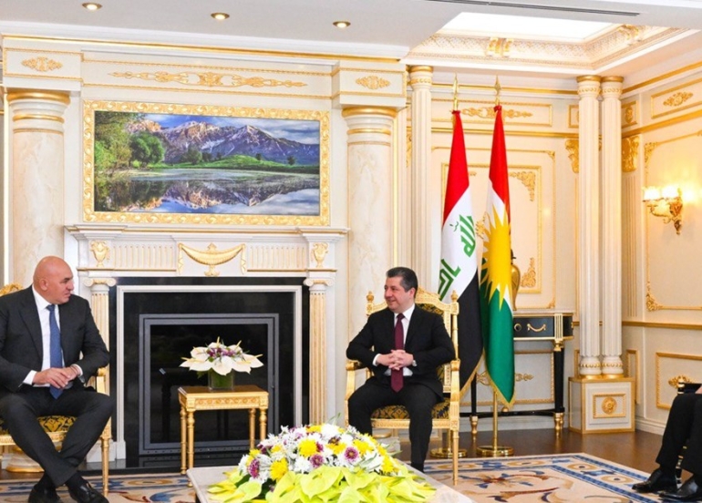 Kurdistan Region's Prime Minister and Italian Defense Minister Discuss Cooperation Against Terrorism