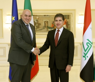 سه‌رۆكى هه‌رێمى كوردستان له‌گه‌ڵ وه‌زيرى به‌رگريى ئيتاليا كۆبووه‌وه‌