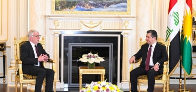 Serokwezîr Mesrûr Barzanî pêşwazî li şandeke Almanî dike