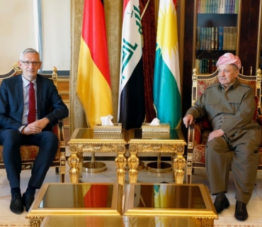 سەرۆك مەسعود بارزانی پێشوازی لە بەڕێز مارتین یێگەر باڵیۆزی ئەڵمانیا لە عێراق كرد