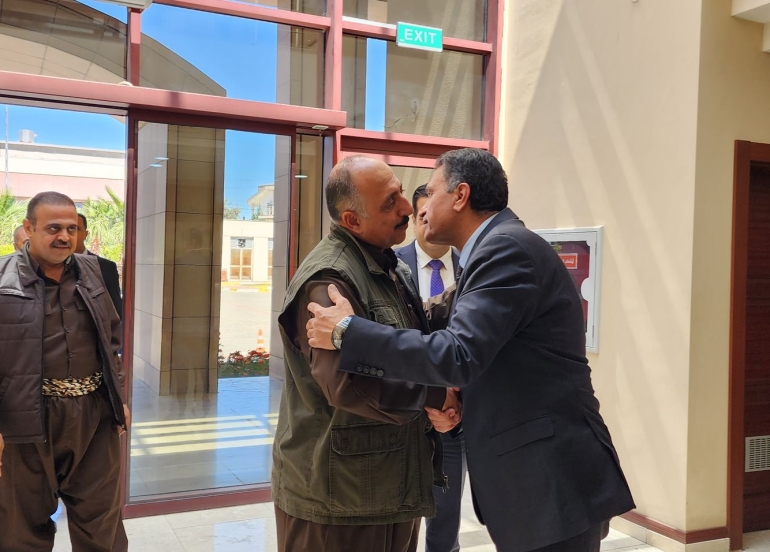 سکرتێرى گشتیى YNDK پیرۆزبایى لە بەرپرسى نوێى مەکتەبی ڕێکخستنی پارێزگاى هەولێرى PDK دەکات