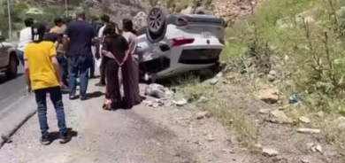 حادث سير في منطقة كلي علي بك في اربيل