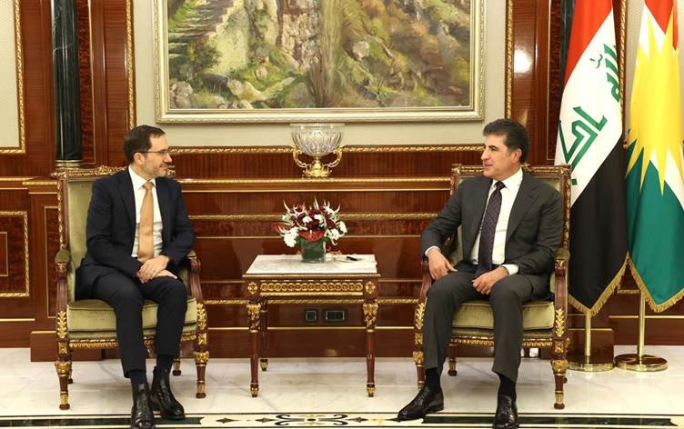 تنفيذ اتفاقية سنجار في لقاء رئيس اقليم كوردستان و السفير البريطاني في العراق