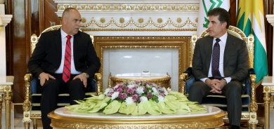 President Nechirvan Barzani receives a delegation from an Iraqi military college