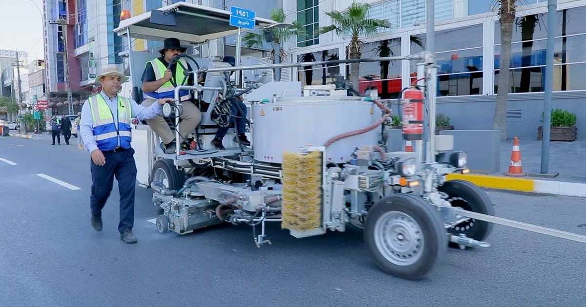 Kurdistan Repaints Road Markings for Safety and Jobs