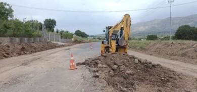 إعادة تأهيل طريق وادي سماقولي شمال العاصمة أربيل