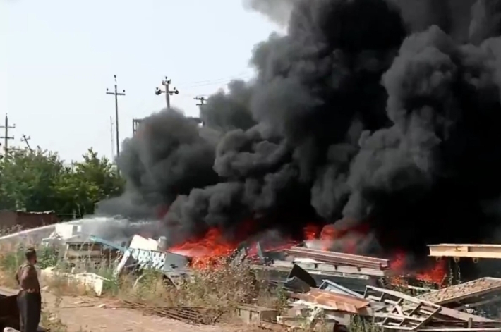 اندلاع حريق قرب المنطقة الصناعية الشمالية بأربيل