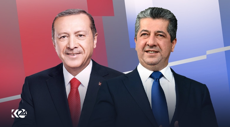 Serokwezîr Mesrûr Barzanî pîrozbahiyê li Erdogan dike