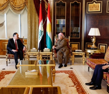 سەرۆک بارزانی پێشوازی لە ڕافع عیساوی دەکات