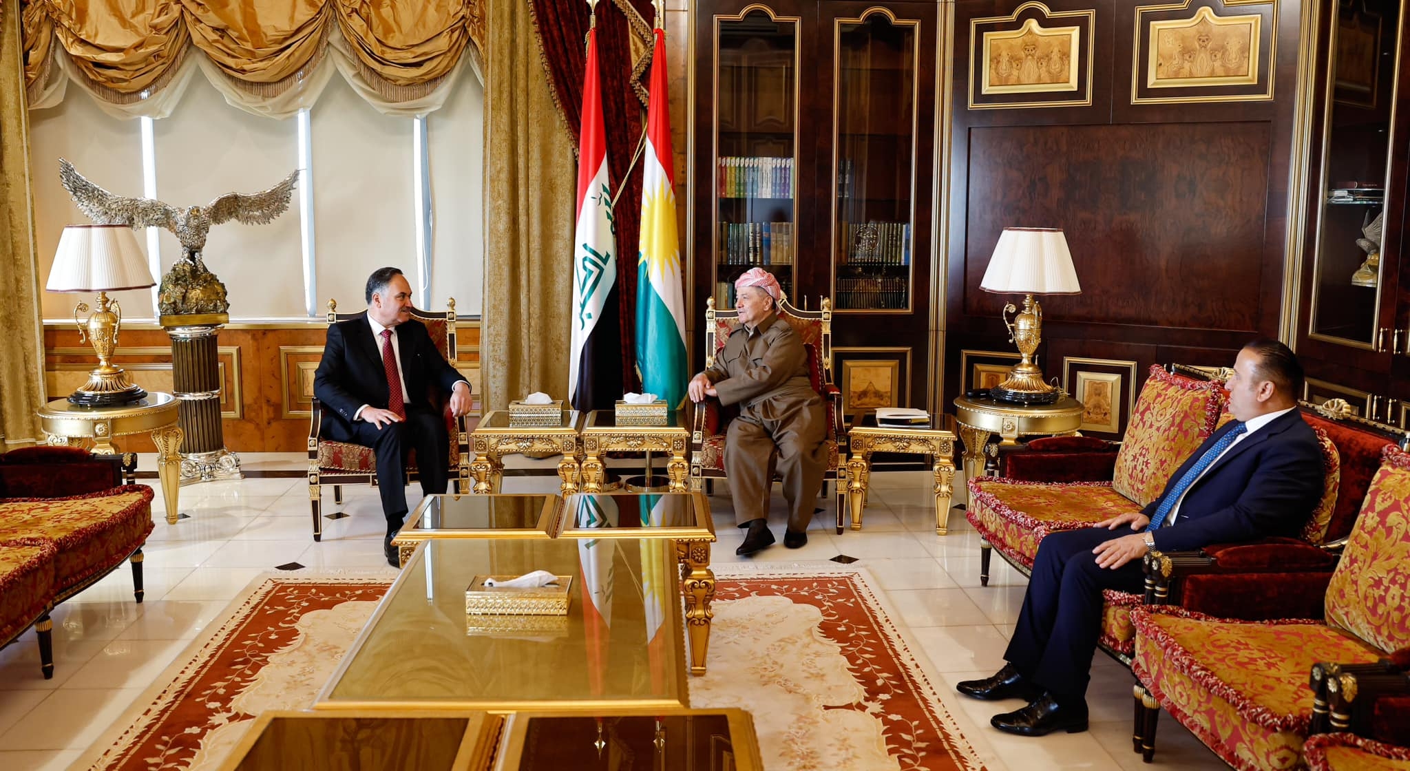 سەرۆک بارزانی پێشوازی لە ڕافع عیساوی دەکات