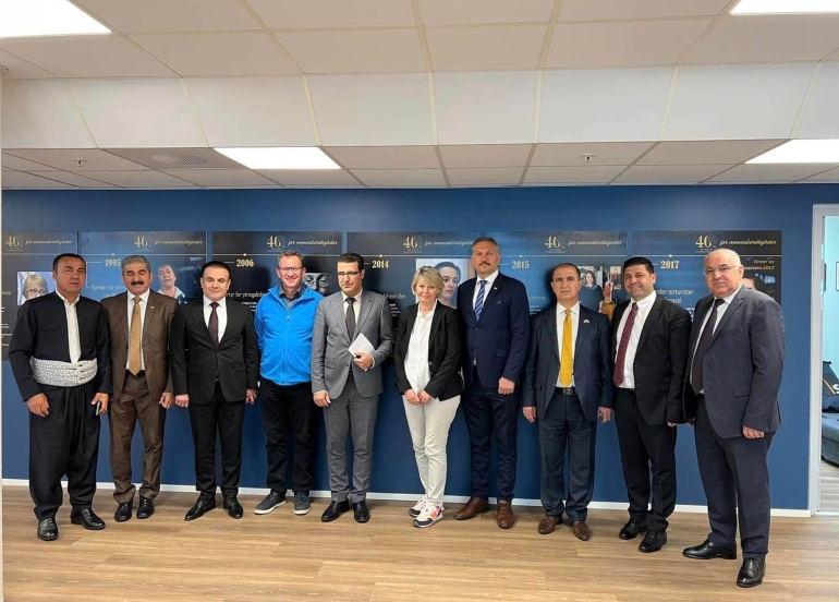 بریکاری وەزارەتی کاروباری شەهیدان و ئەنفال کراوان و شاندی لقی ٦ی پارتی لە ئەوروپا سەردانی وڵاتی نۆرویژیان کرد