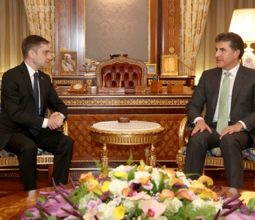 سه‌رۆكى هه‌رێمى كوردستان پێشوازى له‌ هه‌ڵسووڕێنه‌رى باڵيۆزخانه‌ی ئازه‌ربايجان ‏كرد