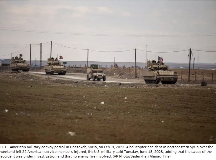 Helicopter Accident in Northeastern Syria Leaves 22 American Service Members Injured