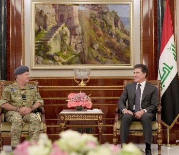 ســه‌رۆكى هه‌رێمى كوردستان له‌گه‌ڵ شاندێكى سه‌ربازيى به‌ريتانى كۆبووه‌وه‌