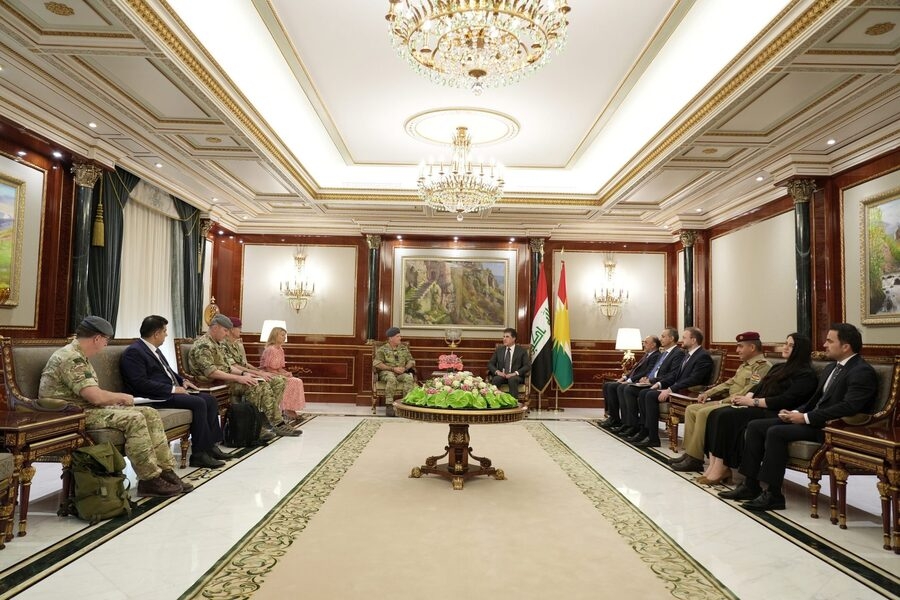 Serokê herêmê li gel şandeke leşkerî ya Brîtanî civiya