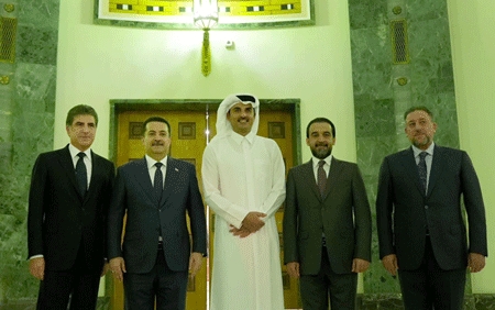 كۆشكی سپی پێشوازی لە سەردانەکەی میری قەتەر و بەشداریی سەرۆكی هەرێم لە كۆبوونەوەی نێوان قەتەڕ و عێراق دەكات: