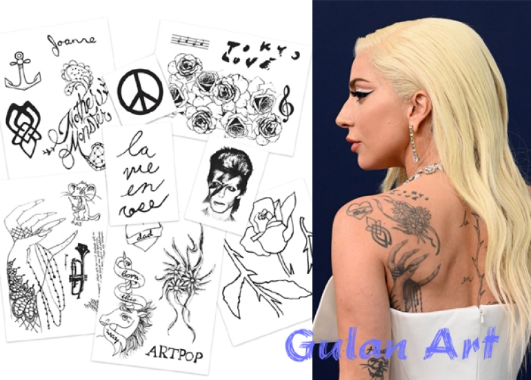 تاتۆی لیدی گاگا..هەموو وێنەکێشانێک مانای هەیە