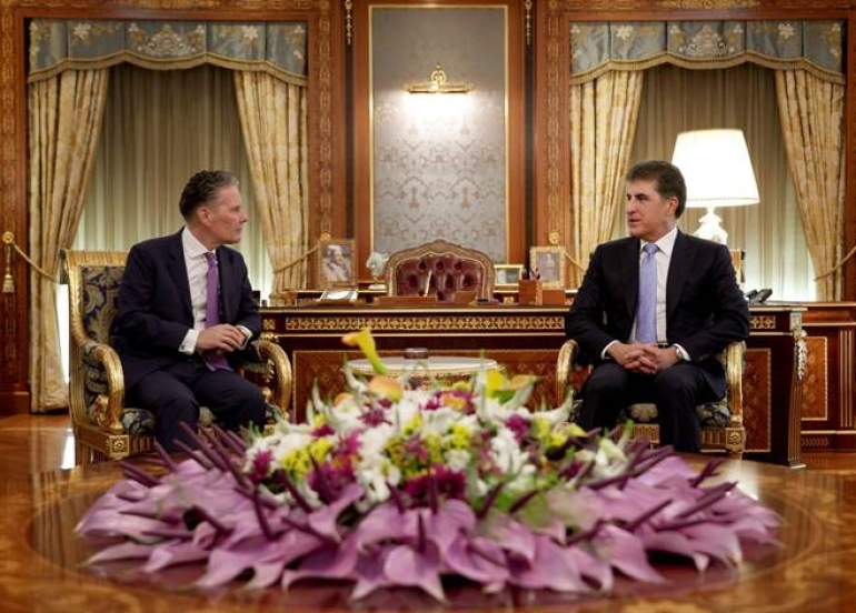 سه‌رۆكى هه‌رێمى كوردستان پێشوازی لە باڵیۆزی هۆڵەندا كرد