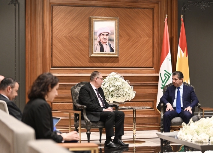 مسرور بارزاني يستقبل وفداً أممياً رفيعاً برئاسة الأمين العام المساعد للأمم المتحدة