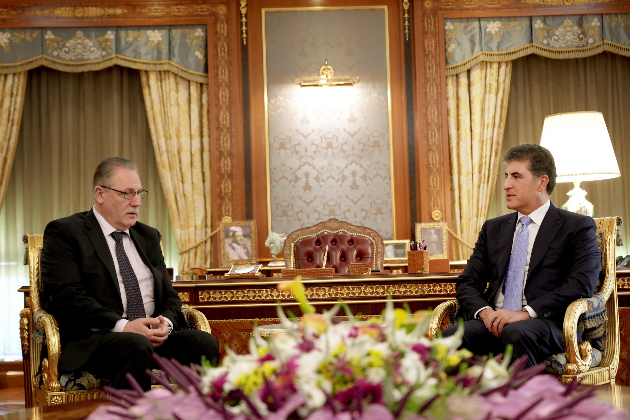 President Nechirvan Barzani Holds Talks with UN Delegation on Economic Diversification and Climate Change