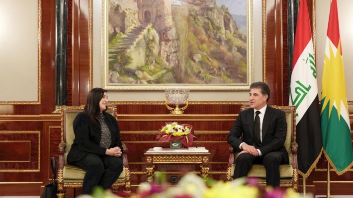 Serokê Herêmê û şandeyekî bilind a Amerîkayê civiyan