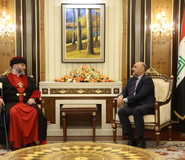 سه‌رۆكى ديوان پێشوازى له‌ پاتریارکی نوێی کەنیسەی ڕۆژهەڵاتی كرد