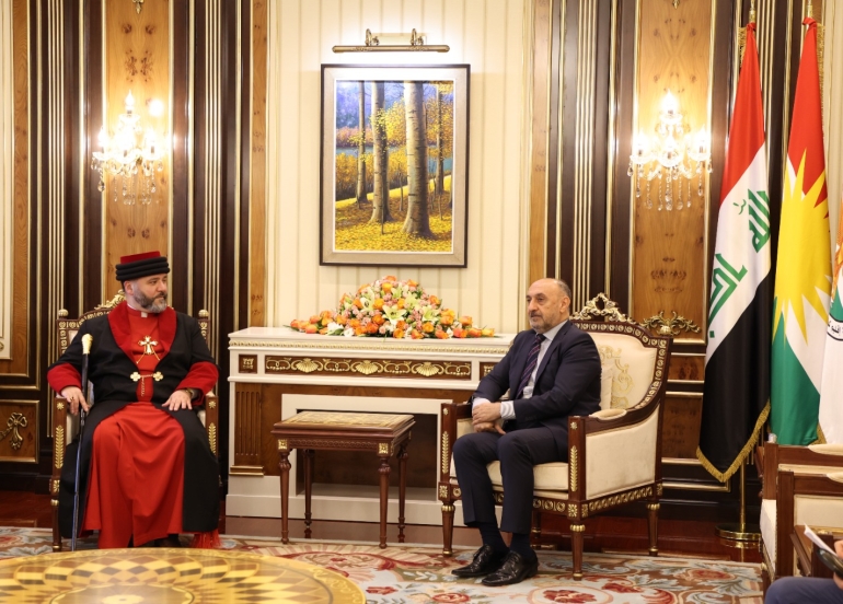 سه‌رۆكى ديوان پێشوازى له‌ پاتریارکی نوێی کەنیسەی ڕۆژهەڵاتی كرد