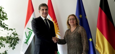 President Nechirvan Barzani meets with the Minister for Economic Cooperation and Development of Germany