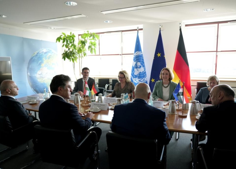 سه‌رۆكى هه‌رێمى كوردستان له‌گه‌ڵ وه‌زيرى هاريكاريى ئابوورى و په‌ره‌پێدانى ئه‌ڵمانيا كۆبووه‌وه‌