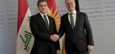 سه‌رۆكى هه‌رێمى كوردستان و وه‌زيرى ده‌وڵه‌تى ئه‌ڵمانيا بۆ كاروبارى ده‌ره‌وه،‌ په‌يوه‌ندييه‌كان تاوتوێ ده‌كه‌ن