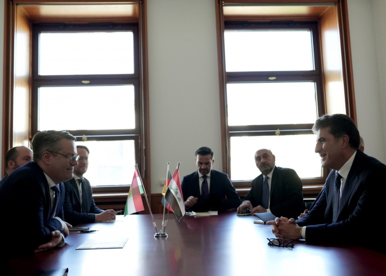 سه‌رۆكى هه‌رێمى كوردستان و وه‌زيرى ده‌وڵه‌تى ئه‌ڵمانيا بۆ كاروبارى ده‌ره‌وه،‌ په‌يوه‌ندييه‌كان تاوتوێ ده‌كه‌ن