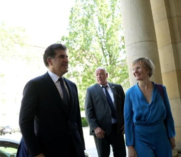 سه‌رۆكى هه‌رێمى كوردستان و سكرتێرى ده‌وڵه‌ت له‌ وه‌زاره‌تى ئابووريى ئه‌ڵمانيا، هاريكاريى هاوبه‌ش تاوتوێ ده‌كه‌ن