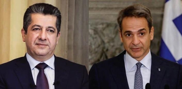 رئيس حكومة إقليم كوردستان يهنىء رئيس الوزراء اليوناني بإعادة انتخابه للمنصب