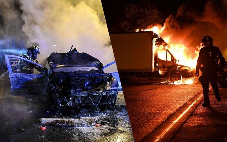 Di xwepêşandanên Fransayê de zêdetirî 1300 kesan hatin desteserkirin