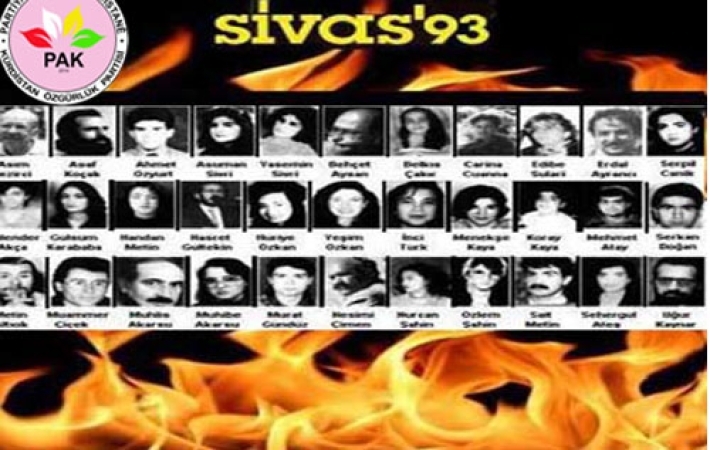 PAK: Em kesayetên ku di 2yê Temûza 1993yê da  di Hotêla Madimakê da hatine qetil kirin  bi rêzdarî bi bîr tînin