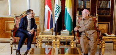 Serok Barzanî ligel Balyozê Brîtanya li Iraqê civiya