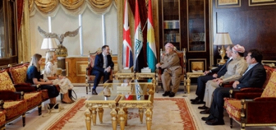 ســەرۆك مــەسعود بارزانی پێشوازیی لە بەڕێز مایك برایسۆن ڕیچاردسۆن، باڵوێزی بەریتانیا لە عێراق كرد.