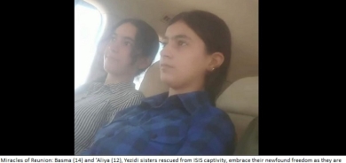 Two Abducted Yezidi Girls Rescued from ISIS, Reunited with Family